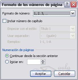 Formato nmeros de pgina