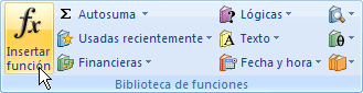 Insertar funcin